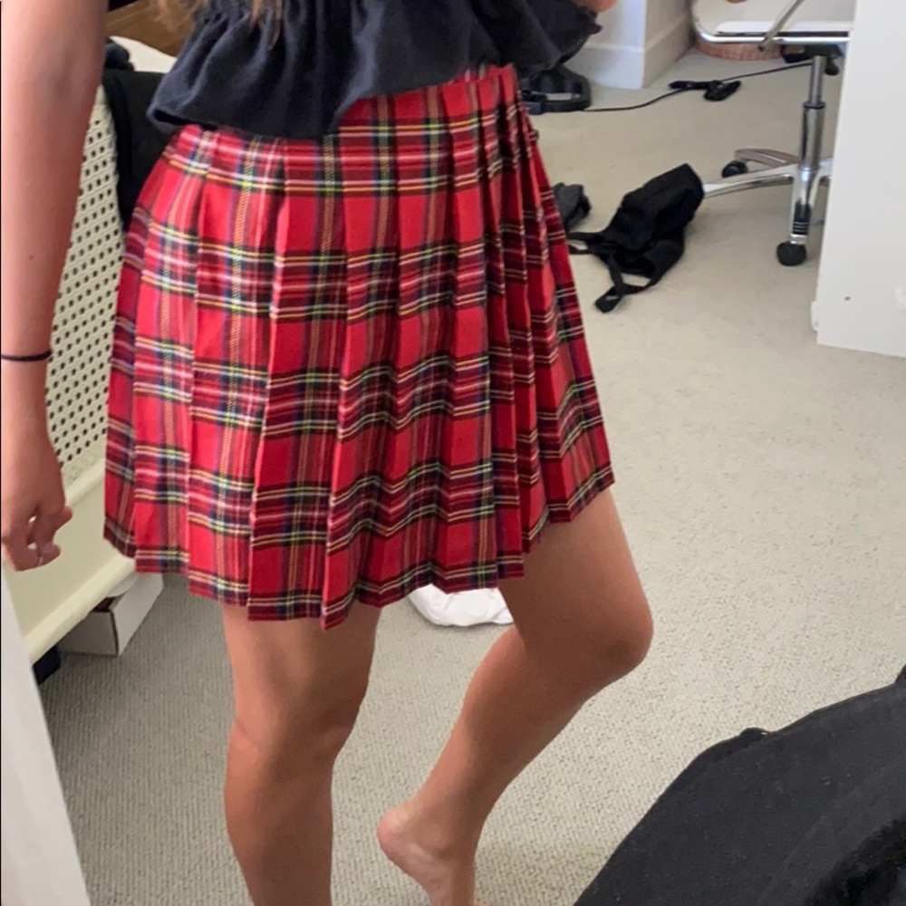 plaid skirt